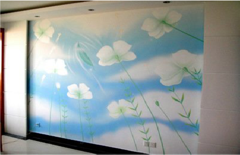 华安画墙绘怎么画好白云的蓬松感?