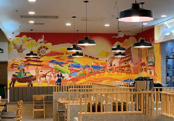 华安商业空间彩绘介绍。